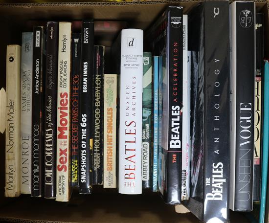 A quantity of books on music and film